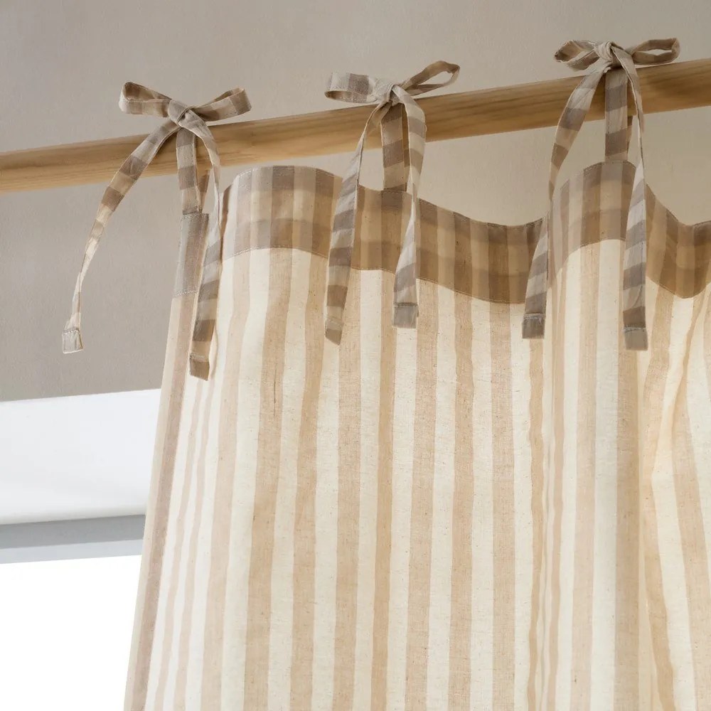 Бежово перде 140x229 cm Zanzibar Woven Stripe – Pineapple Elephant