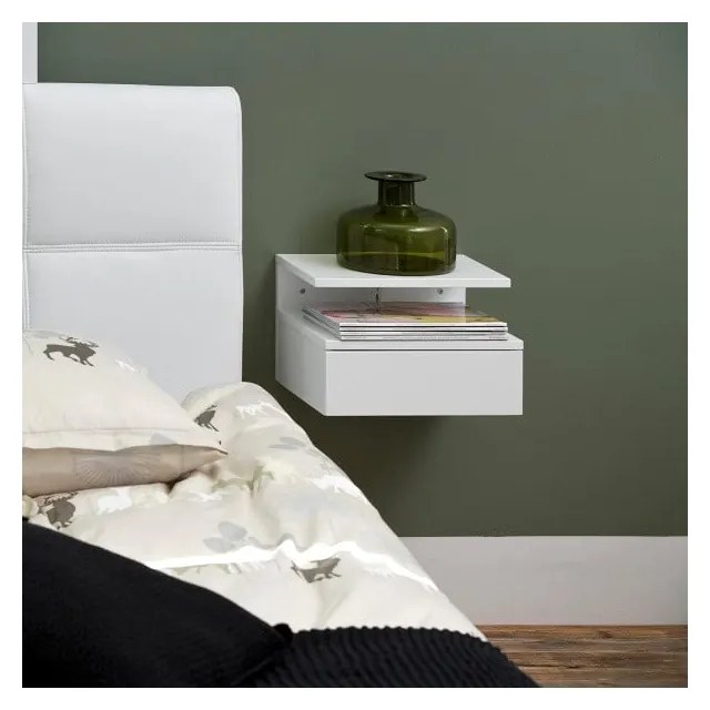 Бяло висящо нощно шкафче Ashlan - Actona