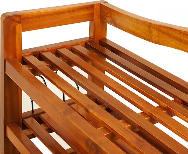 Поставка за обувки от масивна акациева дървесина 75 × 26 × 82 cm