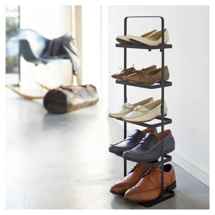 Черен метален стелаж за обувки Tower Shoe Rack – YAMAZAKI