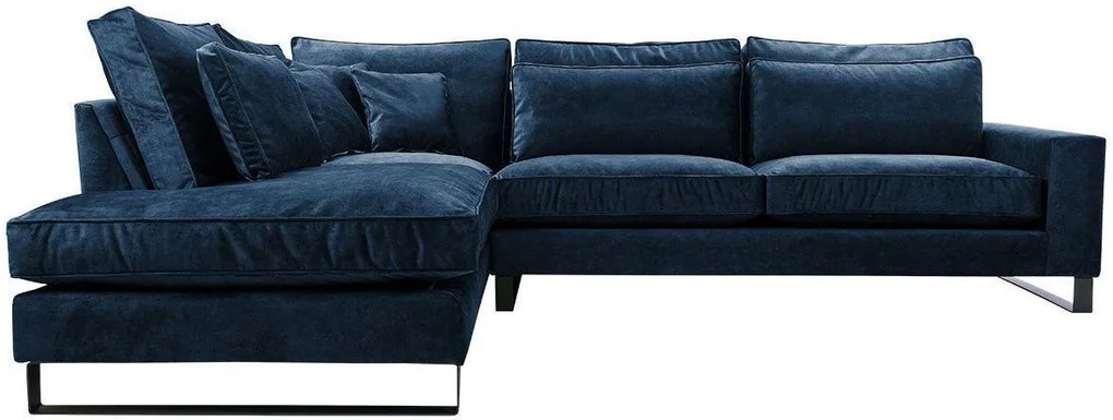 Ъглов диван Corblack-Blue-Left