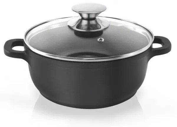 Pfluon Granit тенджера с незалепващо покритие и стъклен капак , ⌀ 24 cm Grande - Orion