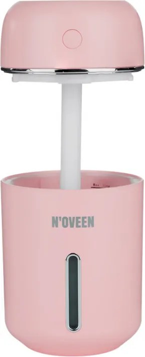 Ултразвуков мини овлажнител NOVEEN MUH242, 2W, 50мл/ч, 2 режима, USB, LED подсветка, Розов