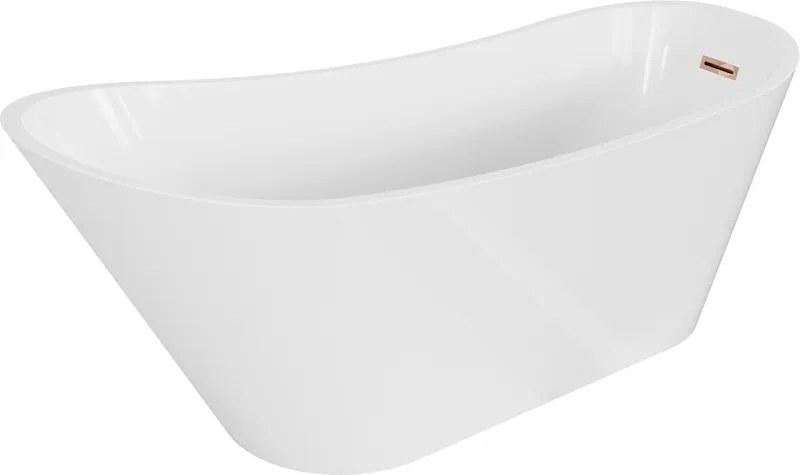 Mexen Alta свободностояща вана 170 x 75 см, бяла, преливно розово злато - 52141707500-60