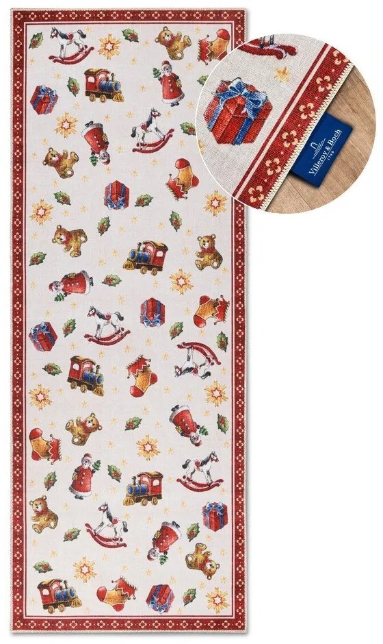 Червена пътека с коледен мотив 80x200 cm Red Christmas – Villeroy&amp;Boch
