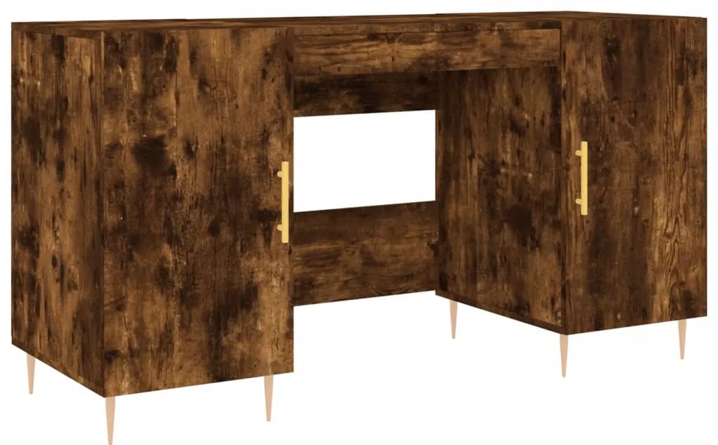 829537 vidaXL Бюро, опушен дъб, 140x50x75 см, инженерно дърво