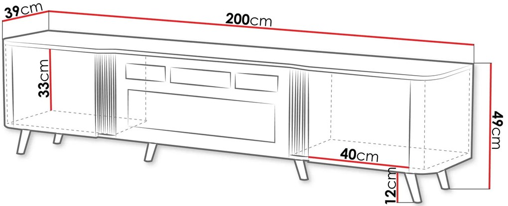 TV шкаф Volare I-Cashmere