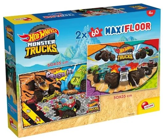 Пъзел, Lisciani, Hot Wheels, 2 x 60 части