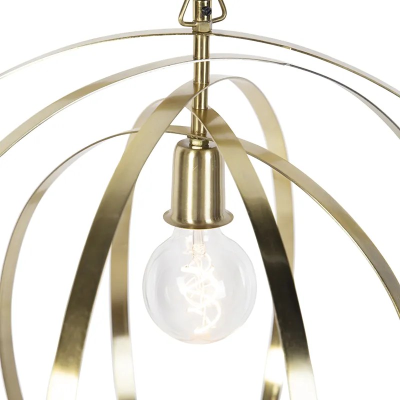 Винтидж месингов висящ лампион с въртящи се пръстени - Rings