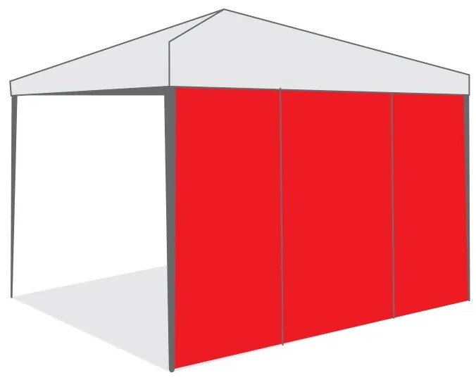 Страница за шатра Tent Pro 3х3 с врата с цип червена