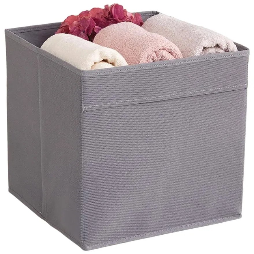 Сива текстилна кутия за съхранение 30x30x30 cm – Mioli Decor