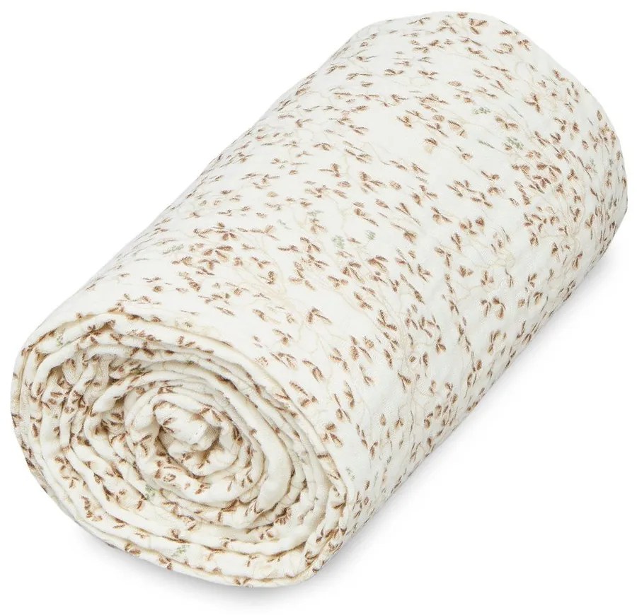 Кремаво бебешко одеяло от органичен памук 100x100 cm Lierre – Cam Cam Copenhagen