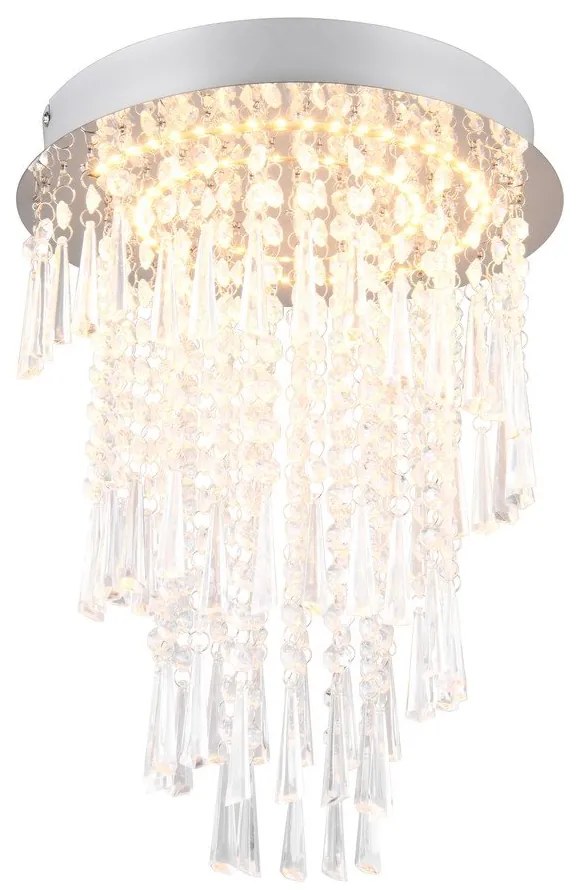 Светодиодна лампа за таван в сребристо ø 30 cm Pomp - Trio