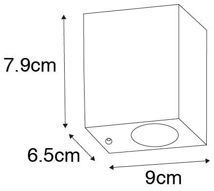 Модерен стенен аплик антично злато IP44 - Baleno