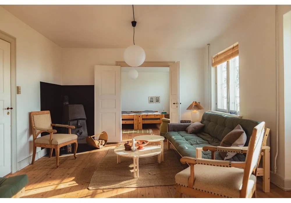 Тъмнокафяв разтегателен диван 205 cm Knob - Karup Design