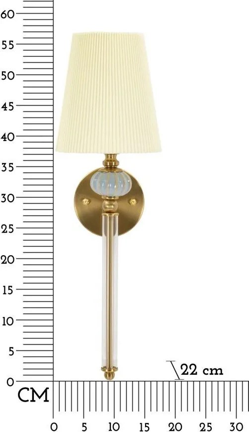 Бяла/златистa стенна лампа Warsaw – Mauro Ferretti