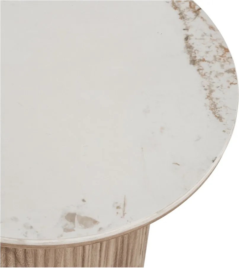 Кръгла странична масичка с плот от имитация на мрамор ø 45 cm Athens – House Nordic