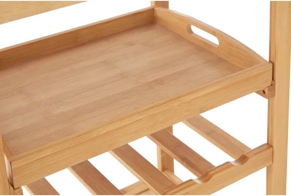 Бамбукова маса за сервиране на колелца 41x58 cm Harlow – Premier Housewares