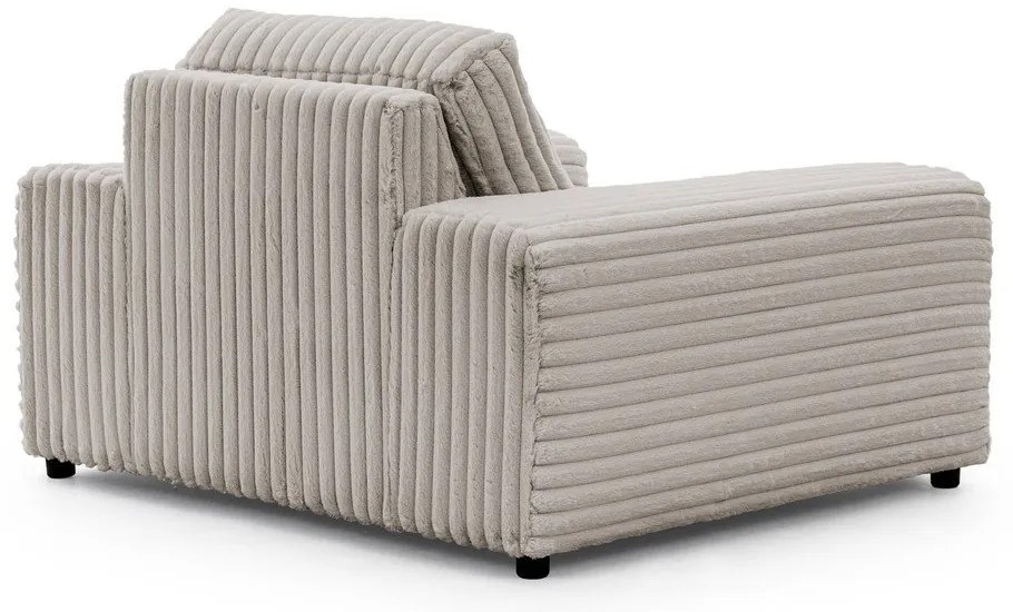 Светлосиво кресло от рипсено кадифе Justin – Ropez