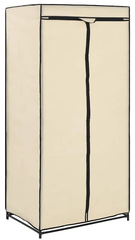 282439 vidaXL Гардероб, кремав, 75x50x160 см
