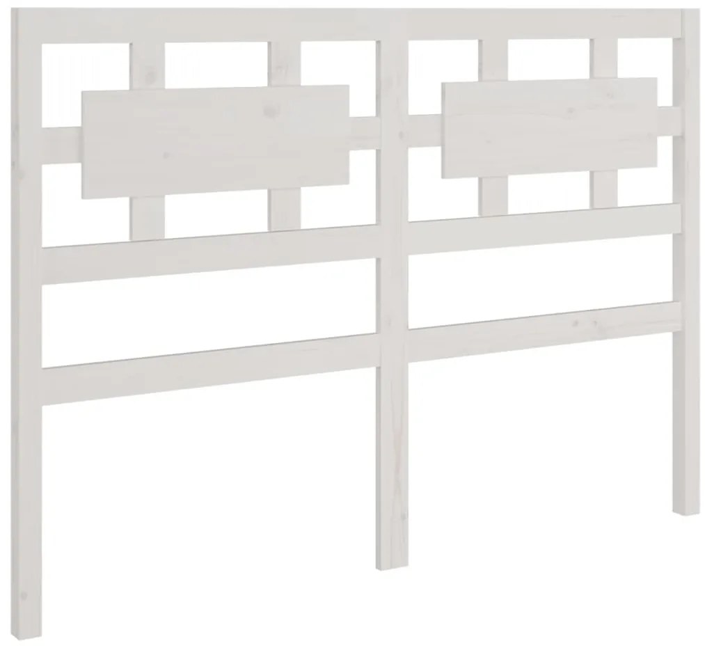 818061 vidaXL Горна табла за легло, бяла, 205,5x4x100 см, бор масив