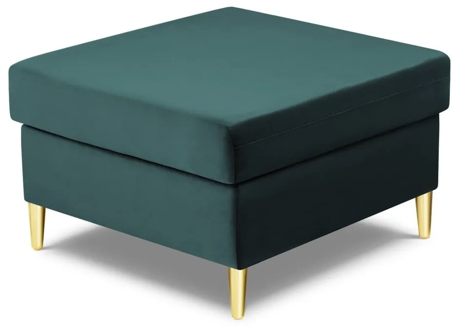 Кадифена табуретка в петролен цвят Kyoto – Cosmopolitan Design