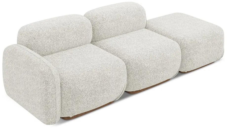 Кремав модулна лежанка (ляв ъгъл) Ailani – Makamii