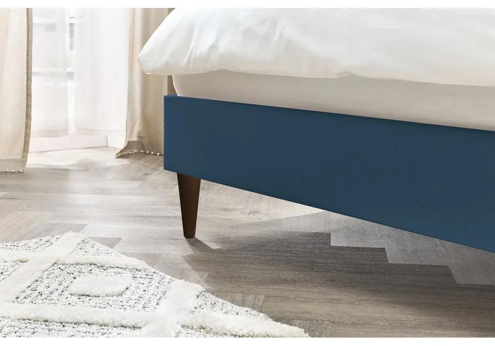 Синьо тапицирано двойно легло с решетка 180x200 cm Sary - Bobochic Paris