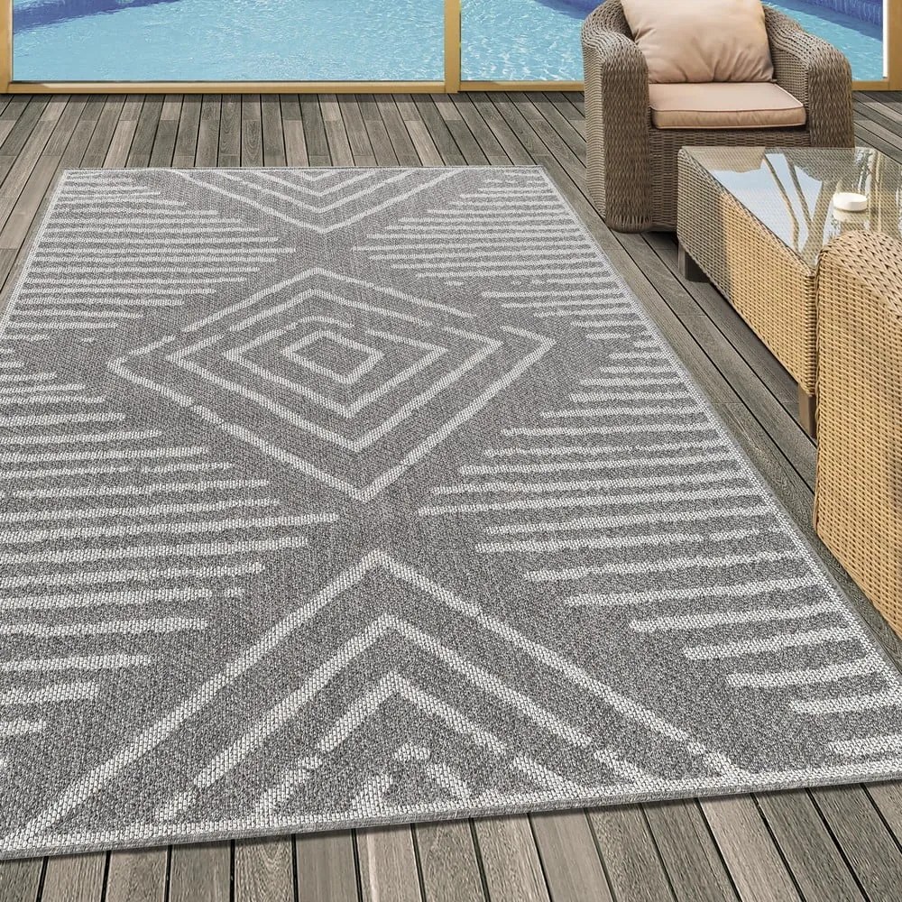 Сив външен килим 80x150 cm Aruba – Ayyildiz Carpets