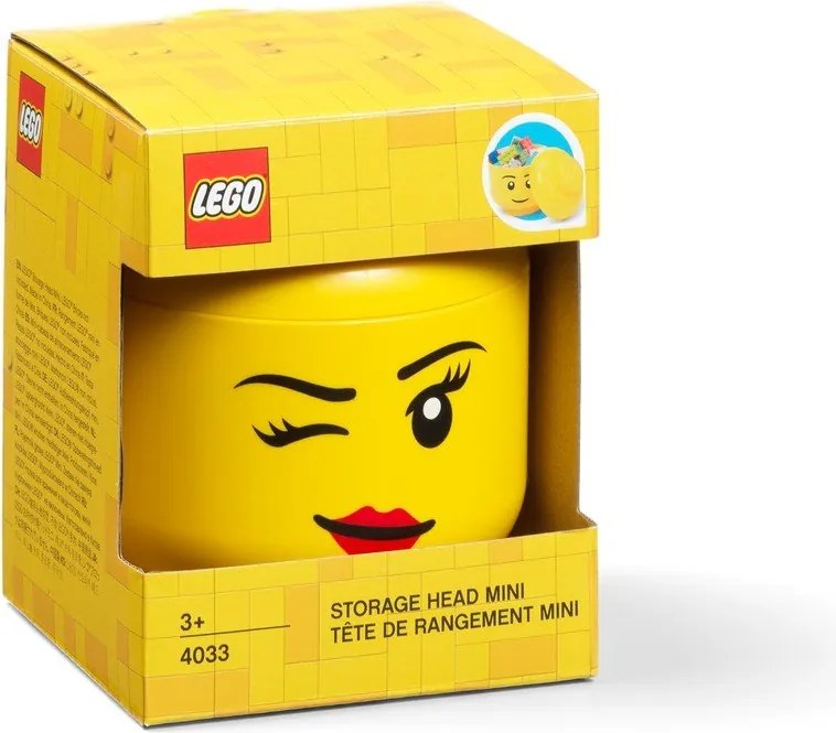 Жълта кутия за съхранение Wink, ø 10,6 cm - LEGO®