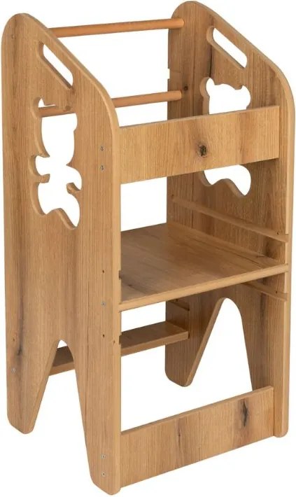 Детски кухненски помощник - безопасна учебна кула с регулируема височина pes