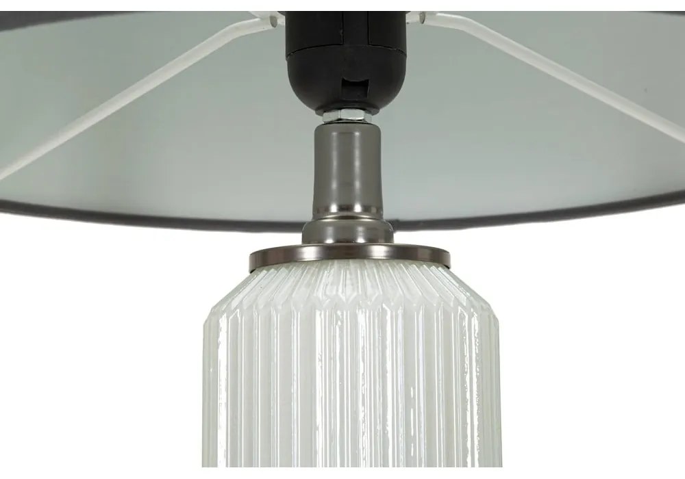 Сива настолна лампа с текстилен абажур (височина 57 cm) Bright – Mauro Ferretti