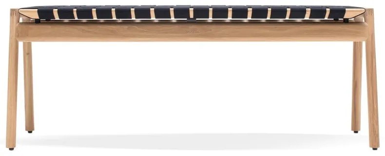 Пейка в черен/естествен цвят Klupa - Gazzda