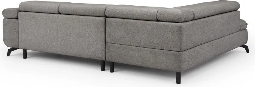 Светлосив шенилов ъглов диван (ляв ъгъл L форма) Marbeya – Ropez