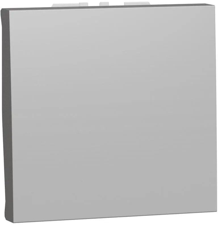 SE Бутон NO/NC 2 мод. цвят Алуминий Unica  - NU323630