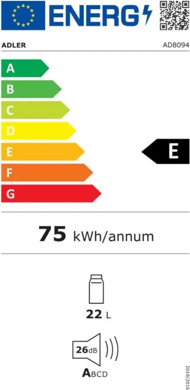 Хладилна кутия Adler AD 8094, 22 литра, 45/55 W, 12V/220V, Климатичен клас ST, Специална изолация C5H10, Сив