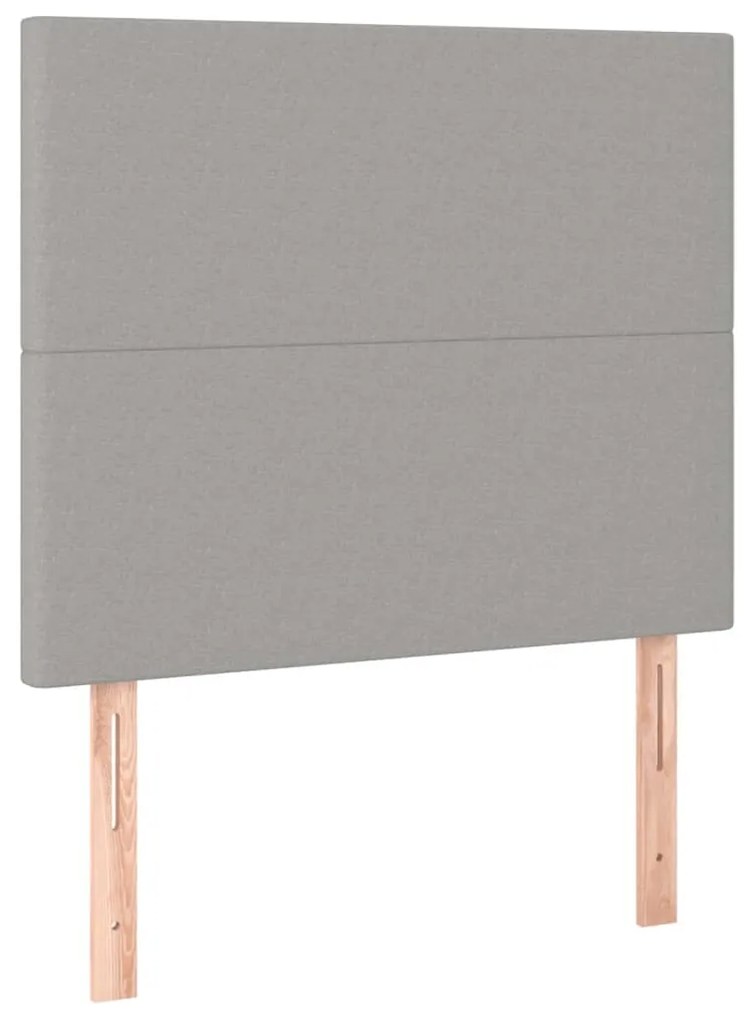 3116026 vidaXL Табла за легло, светло сива, 80x5x118/128 см, плат