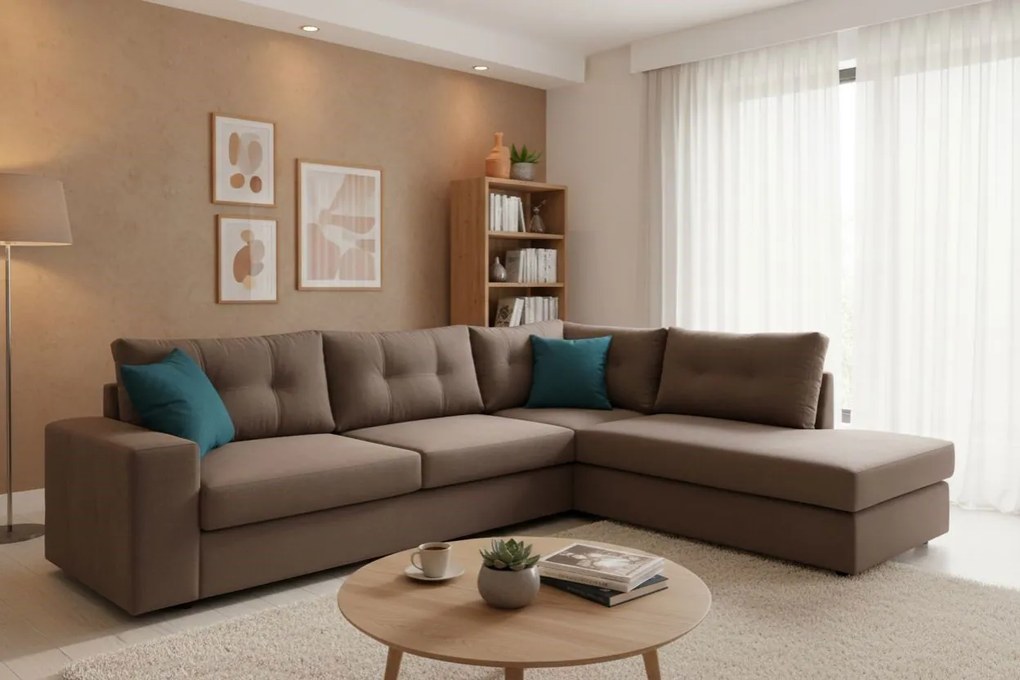 Ъглов диван Hanson-Mocca-Right