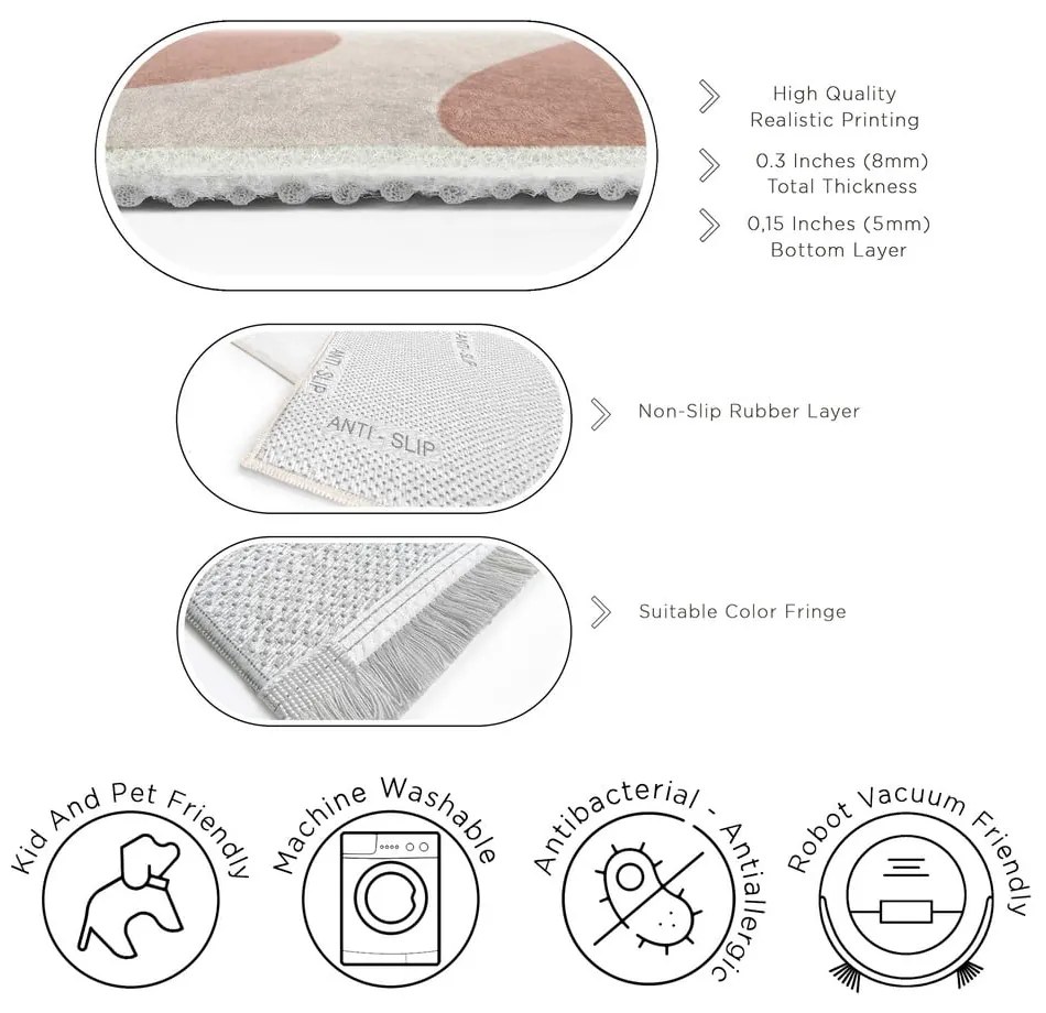 Розова пътека подходяща за пране 80x200 cm Strawberry Latte – Mila Home