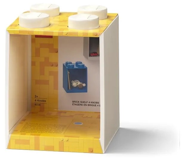 Детски бял стенен рафт Brick 4 - LEGO®