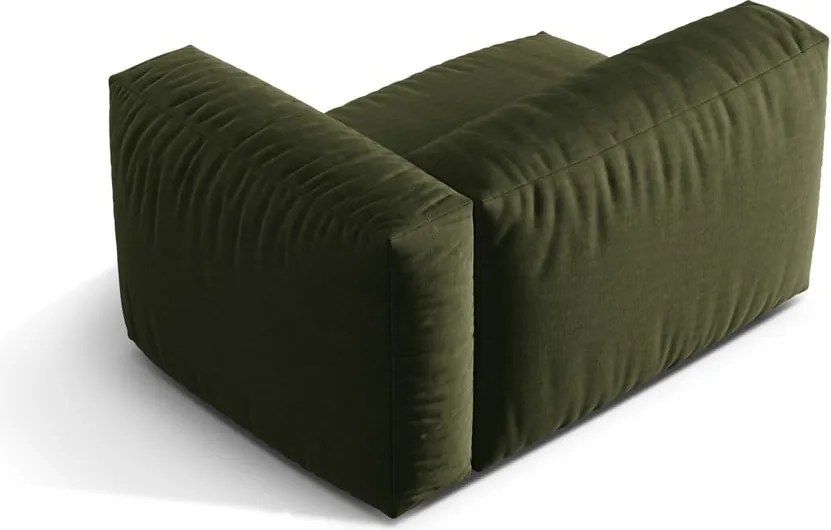 Зелен модул за диван (десен ъгъл) Martina – Micadoni Home