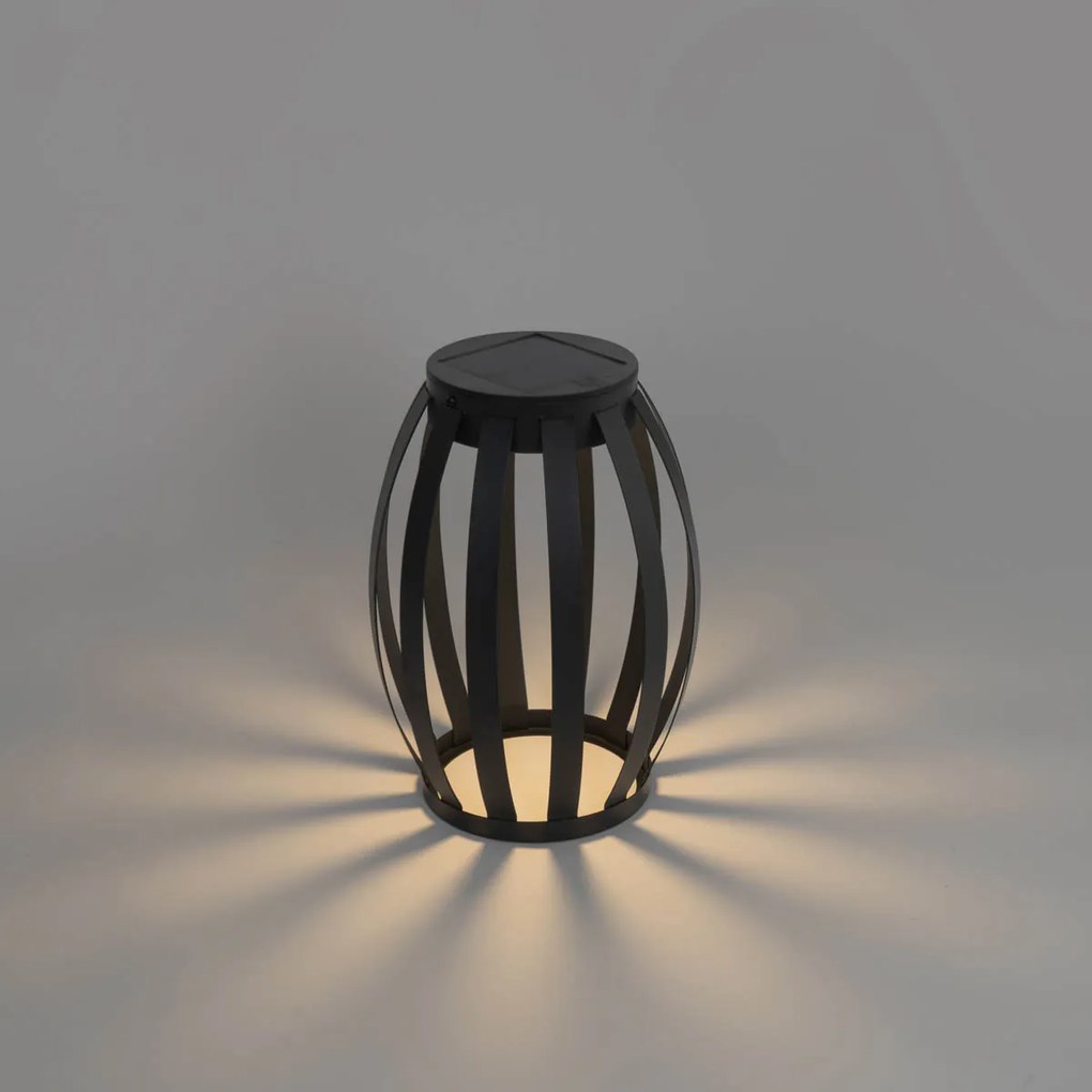 Външни настолна лампа Черна 3-степенна димираща слънчева и презареждаща - Sheldon