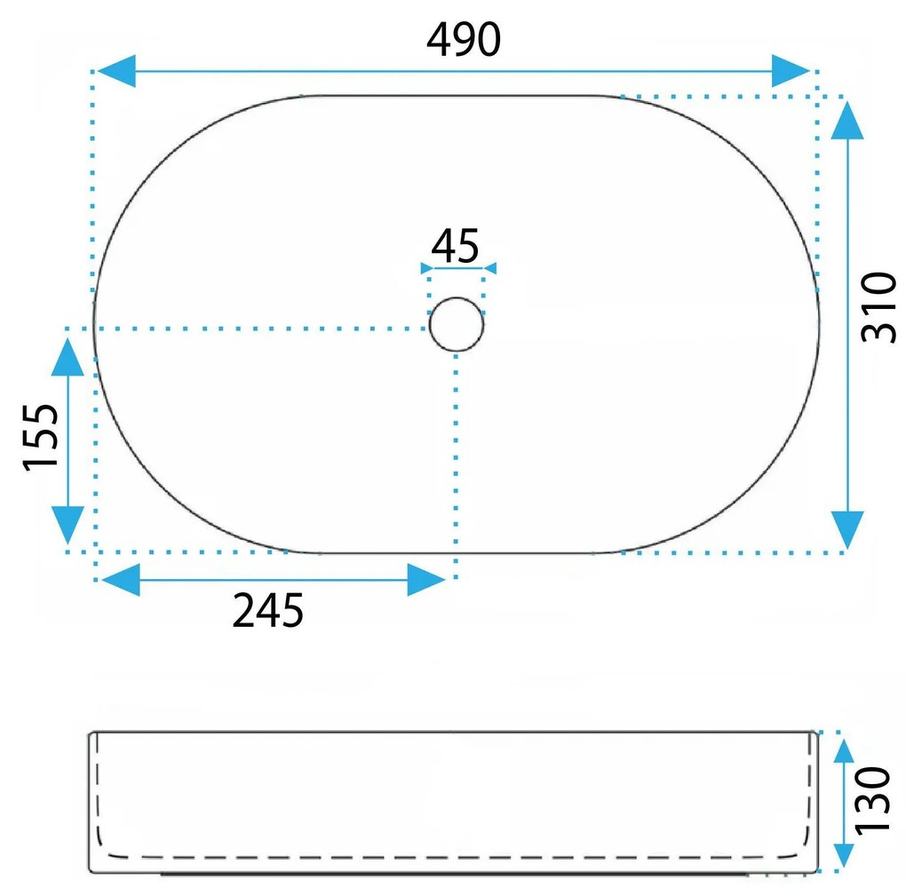 Умивалник за плот Rea Vanda Bubble Gum Matt