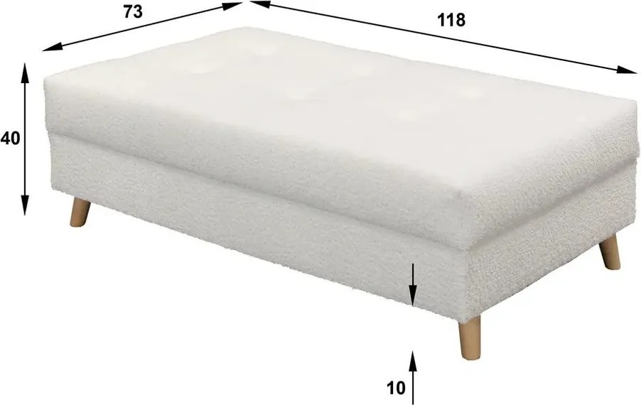 Тъмносиня табуретка за крака Ariella - Ropez