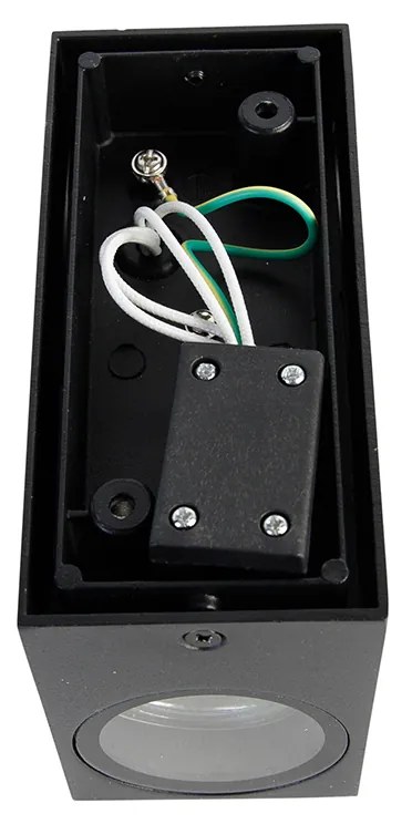 Комплект от 2 модерни стенни лампи черни 2-светлина IP44 - Baleno