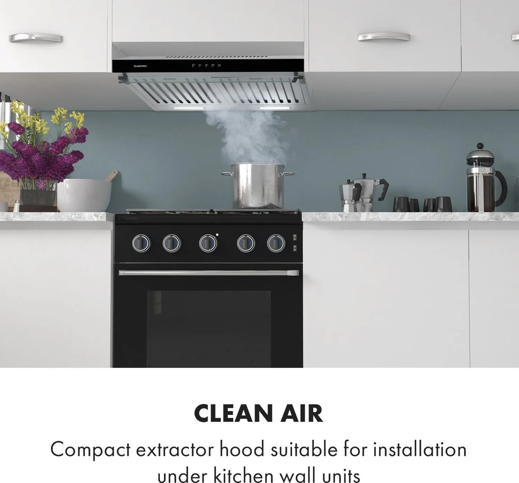 Klarstein Purista Americana, абсорбатор, преграден филтър, 306 m³ / час.