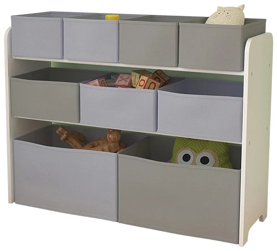 GINGER HOME Органайзер/етажерка 3 нива WHITE/GREY