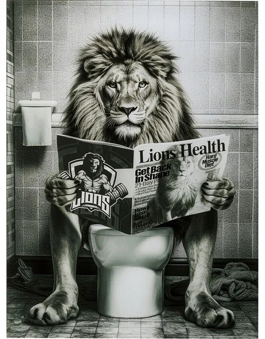 Арт. 56273 Картина Bath Lion 60x80cm