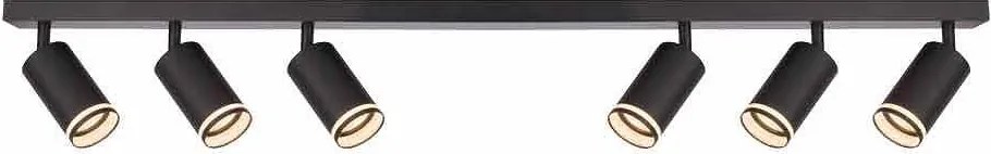 Линеен спот за таван KING, черен, 6хGU10