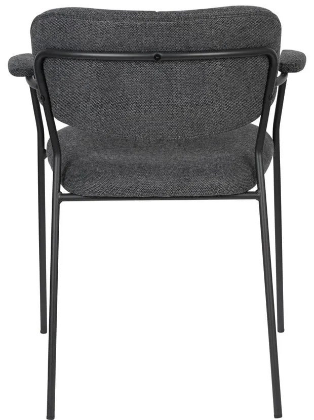 Антрацитни трапезни столове в комплект от 2 Jolien - White Label